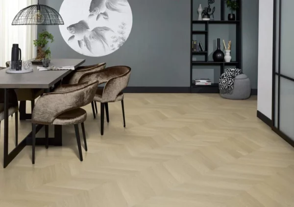 DB YUP Fulham chevron natural oak 1610 Floorlife Hongaarse punt PVC - Afbeelding 2