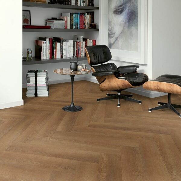 Bruine Rustieke Eik RIGP20293 Quick-Step visgraat PVC
