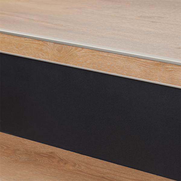 Co-Pro stootbord PVC zwart RAL9005 steenstructuur - pak van 16 stuks