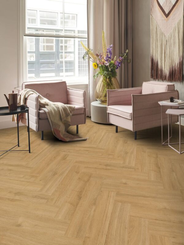 CL Oakland visgraat 7201 (rigid click) Naturel Gelasta visgraat PVC - Afbeelding 2