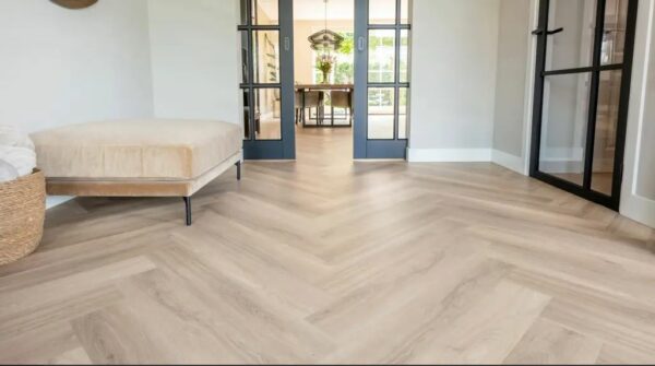 CL Champagne Oak Plaza Collectie Visgraat PVC - Afbeelding 4