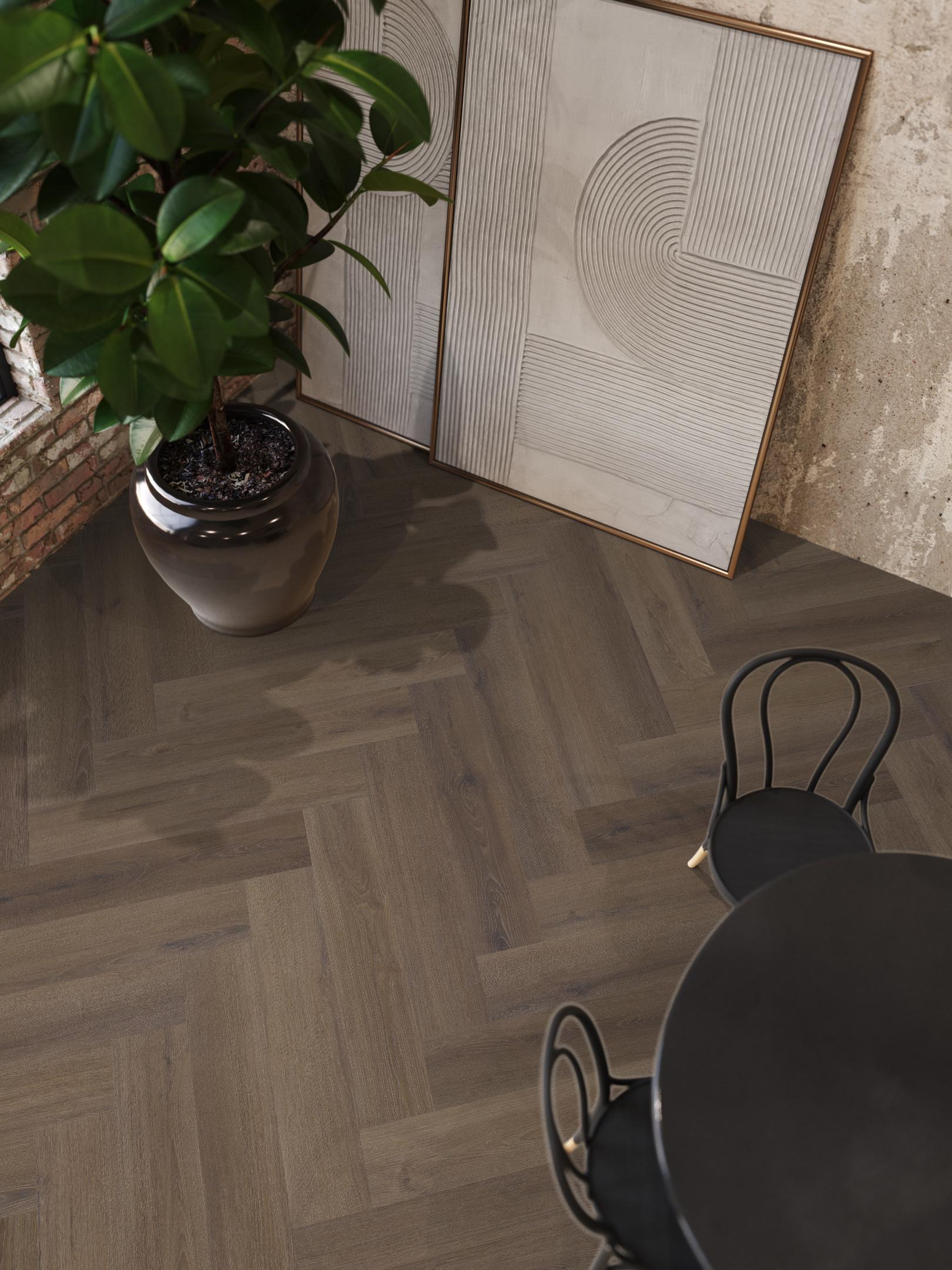 YUP XL Greenford herringbone click SRC brown