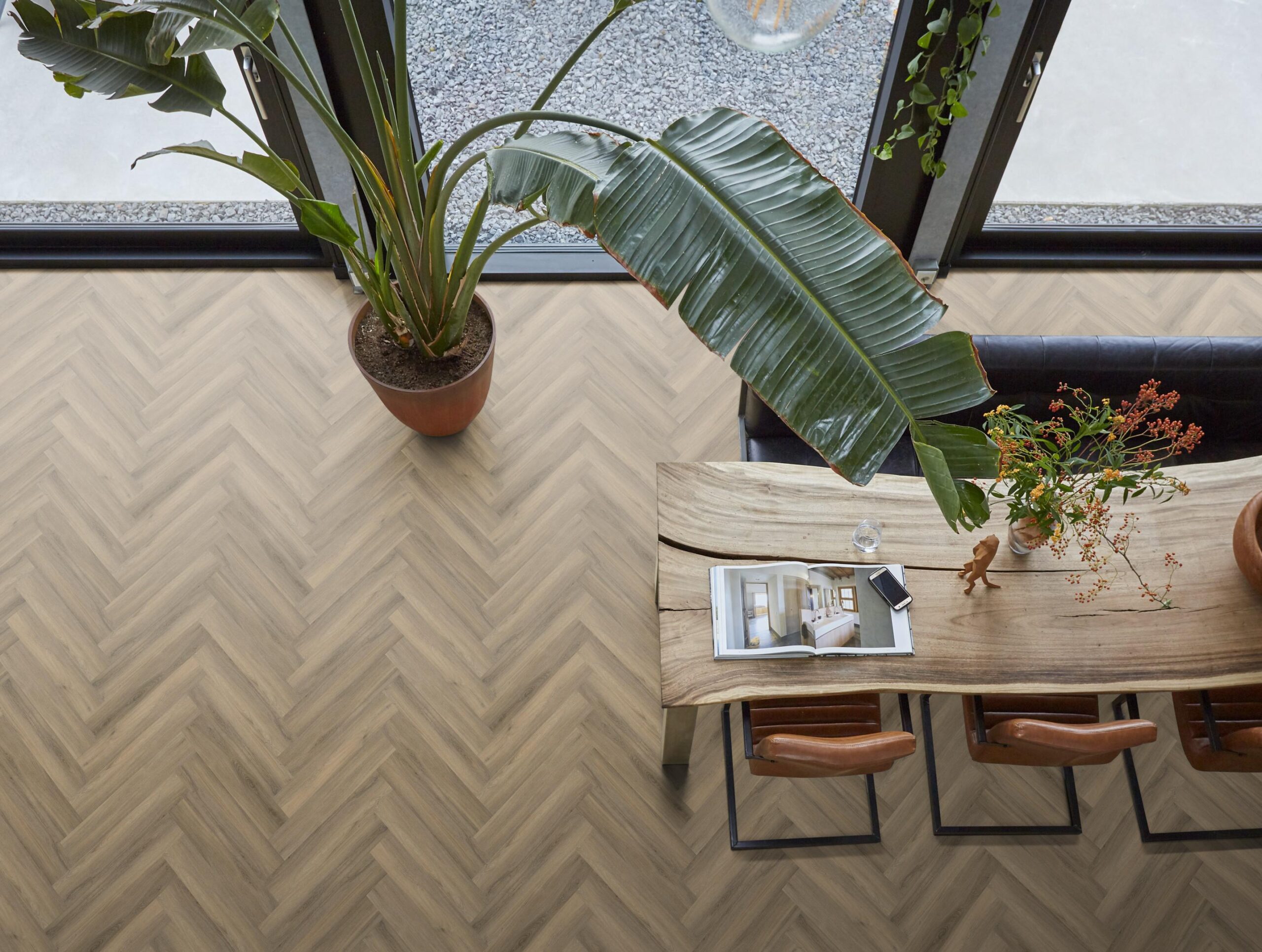YUP Paddington Herringbone dryback light brown - Floorlife - Afbeelding 4