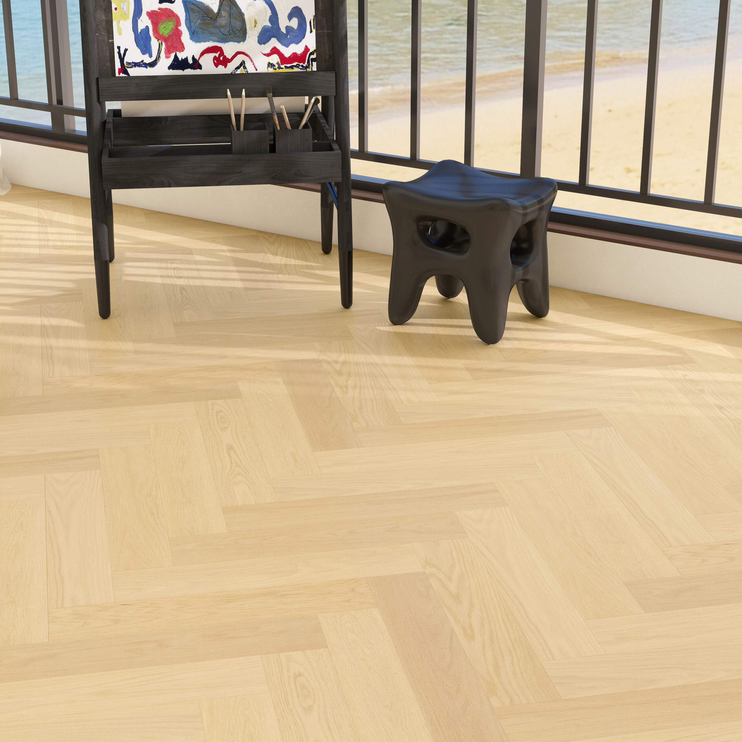 Serene Oak Visgraat hybride parket - Afbeelding 2
